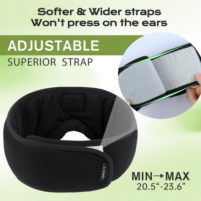 Thumbnail 6 de LC-dolida Bambou Masque de Sommeil Écouteur Bluetooth 5.4 (masque de nuit blackout, machine lavable)