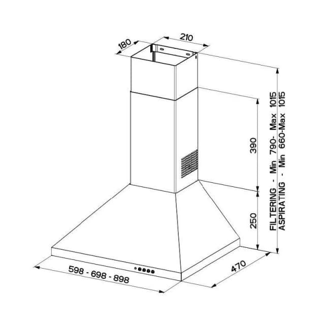 Thumbnail 1 de Mepamsa Gavia 60 Campana decorativa 60 cm inox 📺