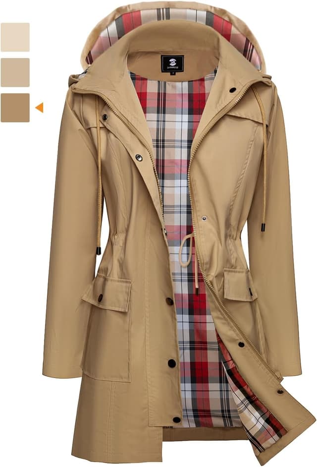 Detalle 2 de SaphiRose Women's Waterproof Rain Jacket