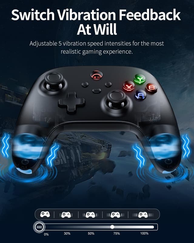 Thumbnail 6 de PC Controller Wireless with Hall Effect, 2.4G Dongle & Bluetooth – Paddles Back Buttons for Windows, Steam Deck, Switch 2 Pro