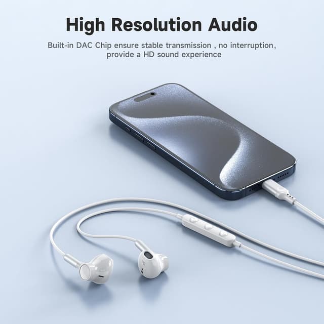 Detalle 2 de USB C Headphones Wired Earbuds for iPhone