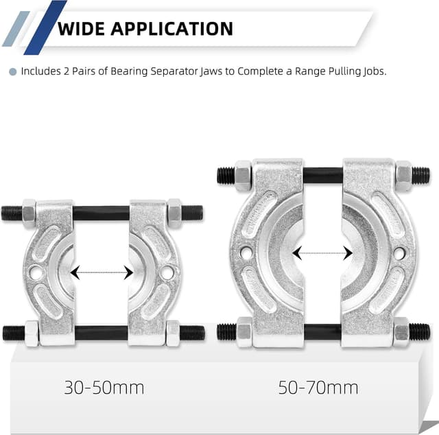 Thumbnail 4 de CCLIFE Kit di estrattori per cuscinetti 14 pezzi con separatori 30-70 mm