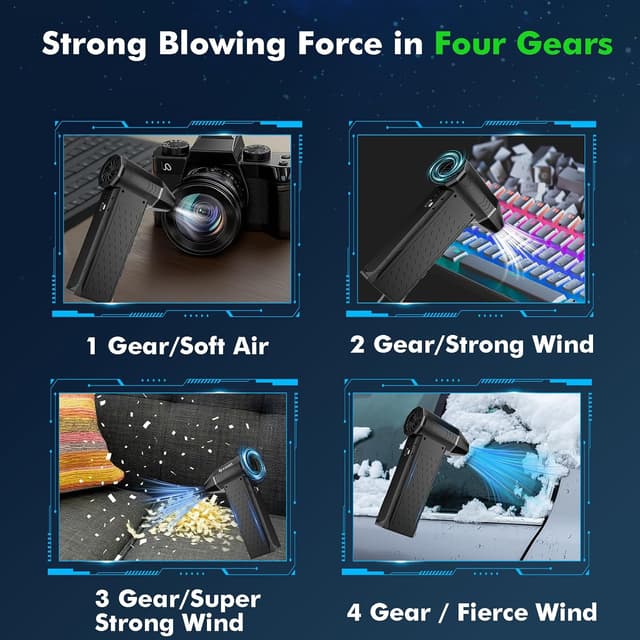 Thumbnail 6 de XJUGEZ Elektrische Staubgebläse 130.000 U/min