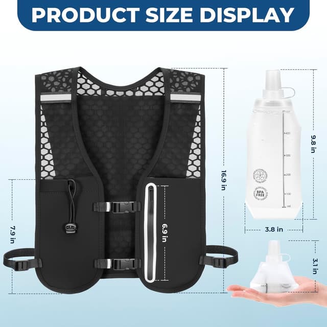 Thumbnail 4 de Kartoiy Running Vest with 500ml Bottle