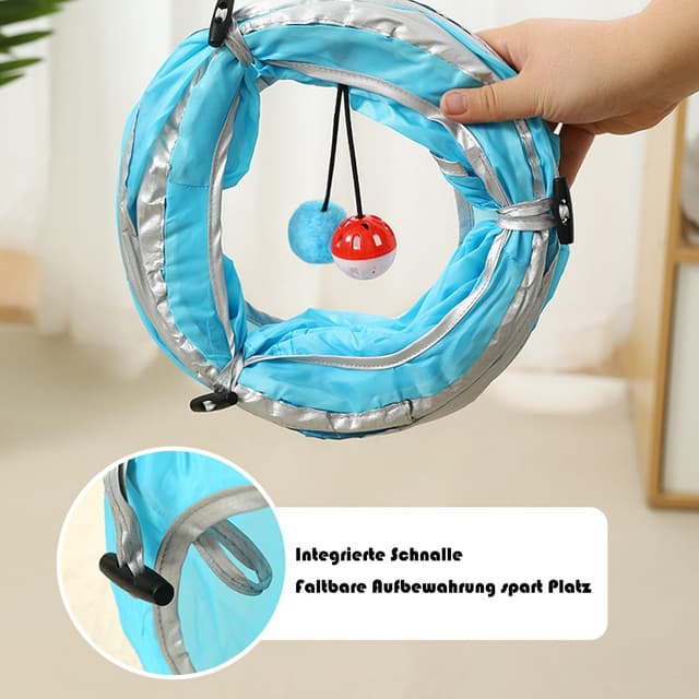 Thumbnail 1 de Foldable Cat Tunnel Rainbow Play Tent