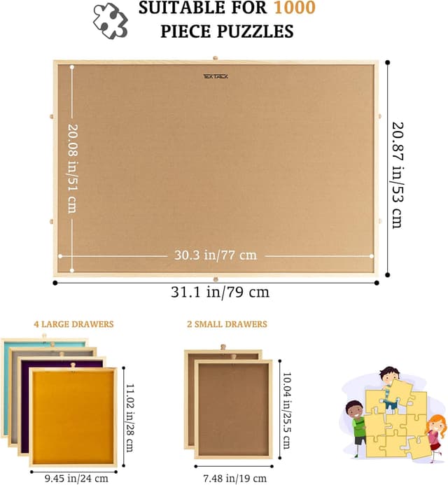 Thumbnail 4 de Tektalk Puzzletisch 77Ă—51 cm đź§©