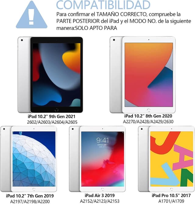 Detalle 2 de HOTLIFE Funda Teclado para iPad 10.2 y Air 📝