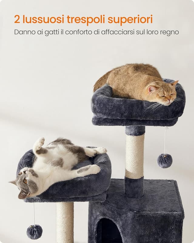 Thumbnail 2 de Feandrea PCT141G01V1 albero per gatti 115 cm 🐱