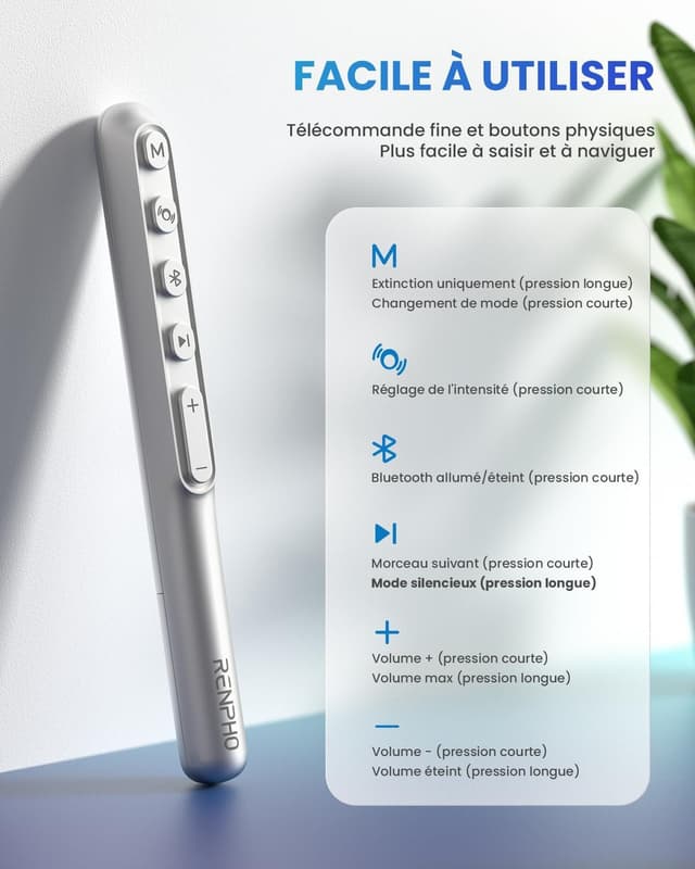 Thumbnail 3 de RENPHO masseur oculaire chaleur Bluetooth