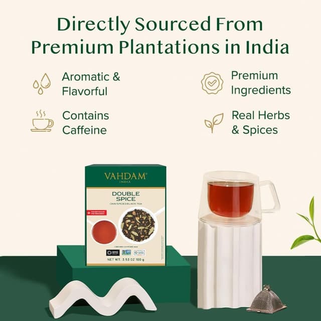 Thumbnail 5 de VAHDAM Té Chai Masala Doble Especia 🌶️ 100g, 50 Tazas