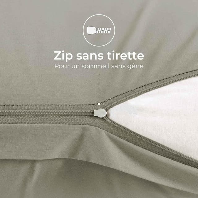 Thumbnail 6 de Dreamzie Taie d’oreiller 50x70 en coton renforcé (set de 2) gris clair, tissage serré et certifié Oeko-Tex