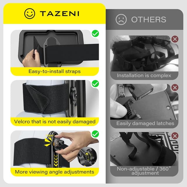 Detalle de Shatterproof Fixed Headrest Car Mirror for Baby Rear Facing – 360° Wide-View Velcro Strap