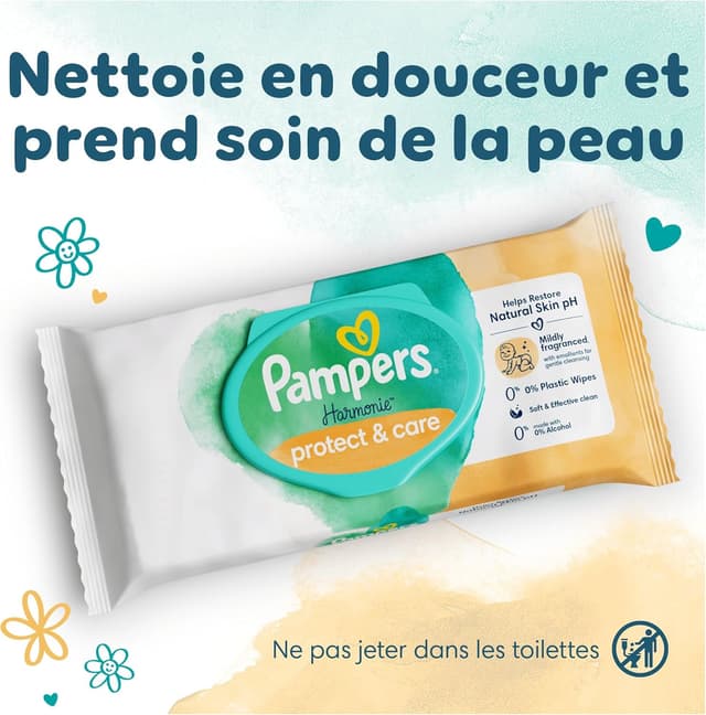 Thumbnail 1 de Pampers Harmonie Protect & Care 792 Lingettes pour Bébé