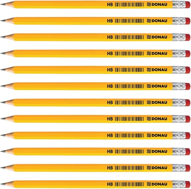 Detalle de Matite in legno Officer Products DONAU 7386001PL-99 con gomma (HB), confezione da 12 pezzi