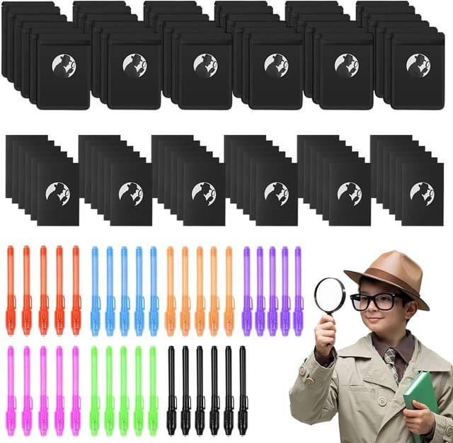 Detalle de Kit de détective espionnage pour enfants OSDUE – 108 pièces avec stylo secret et carnet
