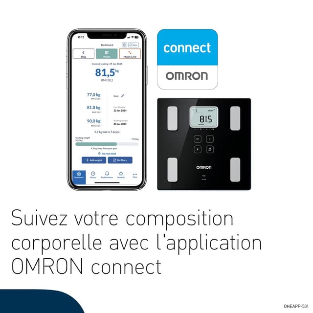 Thumbnail 5 de OMRON VIVA Balance connectée 4 utilisateurs
