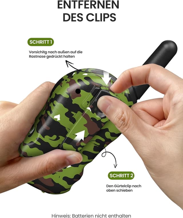 Thumbnail 6 de FOREDOM Kinder-Walkie-Talkies Funkgeräte-Set (3er Set) für 3–12 Jahre mit 8 Kanälen, bis zu 3 km Reichweite