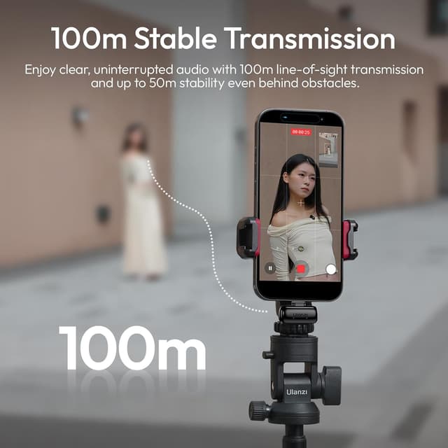 Thumbnail 6 de ULANZI A200 Mini Wireless-Lavaliermikrofon für iPhone & Android: kompakt, bis 100 m Reichweite, 30 h Akkulaufzeit