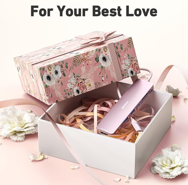 Detalle 2 de BENFEI 7-in-1 USB-C Hub mit HDMI 4K@60Hz, 100W Laden, SD/TF-Kartenleser & 2x USB-A