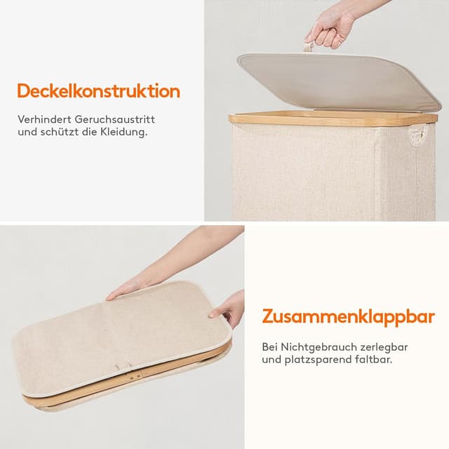 Thumbnail 6 de Lifewit 100L Wäschekorb mit Deckel