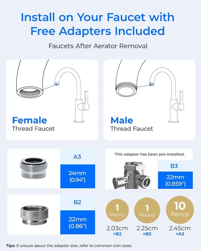 Thumbnail 1 de Waterdrop Water Filter Tap 1 Filter included 🚰