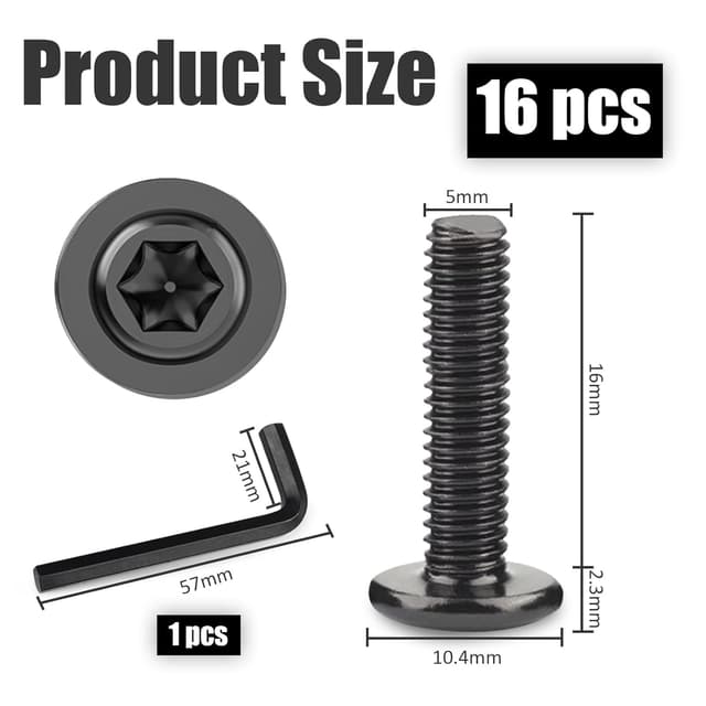 Detalle 2 de Plstod M5 x 16 Flachkopfschrauben 40er