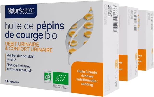 Detalle 2 de Huile de pépins de courge BIO, 1000 mg