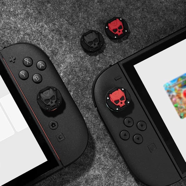 Thumbnail 6 de GeekShare Thumb Grips for Switch 2 (2025) – Replacement Thumb Stick Caps (4PCS) with Skeleton Spirit Armor Design