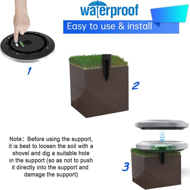 Detalle 2 de Solar disk garden lights 8 LED 600mAh