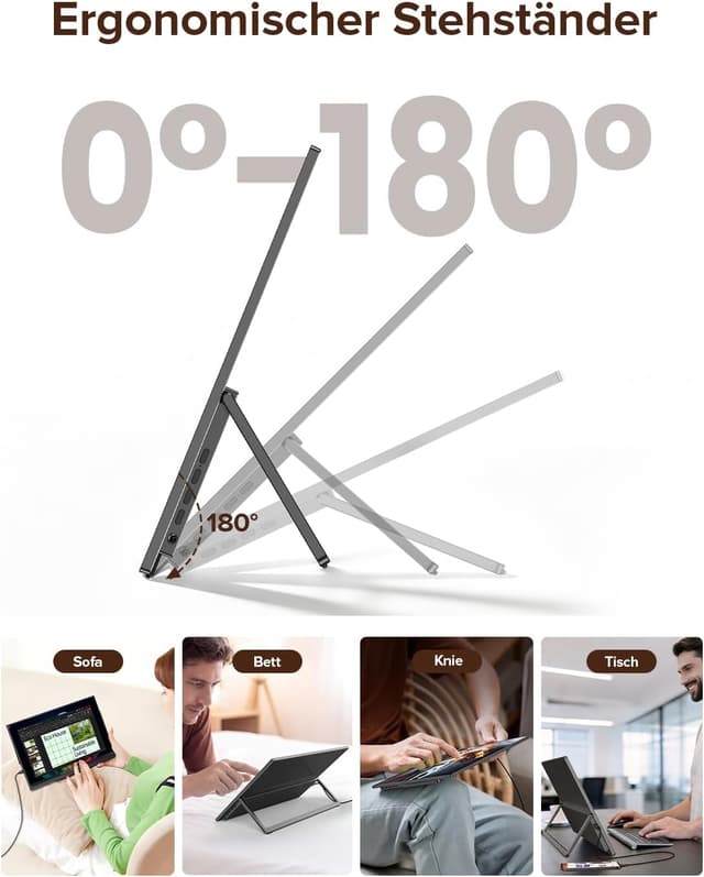 Detalle de Newsoul Portable Monitor Touchscreen (15,6 Zoll, IPS, 1080P) für USB-C & Mini-HDMI