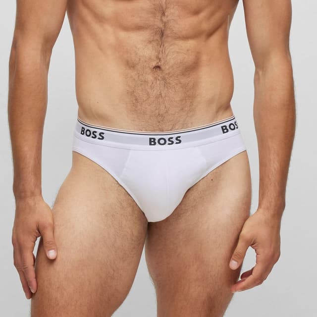 Detalle de BOSS Hommes Brief 3P Power : lot de trois slips en coton stretch