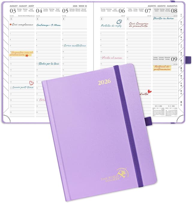 Detalle de POPRUN Agenda 2026 Settimanale Verticale 22 x 16,5 cm