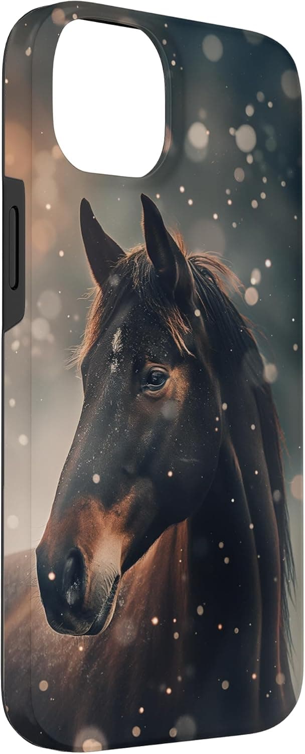 Detalle de Coque iPhone 14 Plus en polycarbonate avec motif flocons de neige pour filles et cavaliers