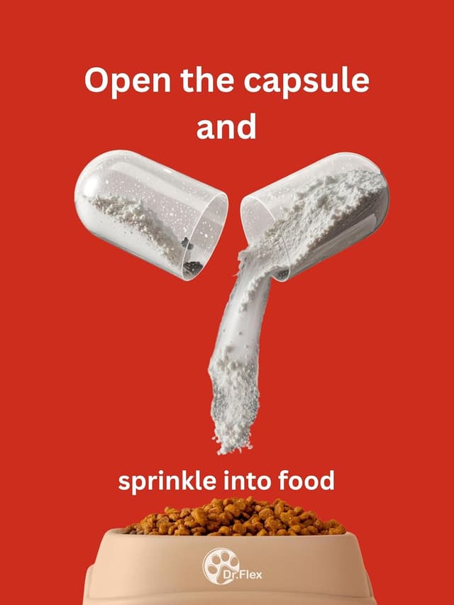 Detalle 2 de Dr. Flex Complexe Articulaire & Osseux pour chiens – 110 gélules, glucosamine, chondroïtine, MSM, curcuma & pipérine