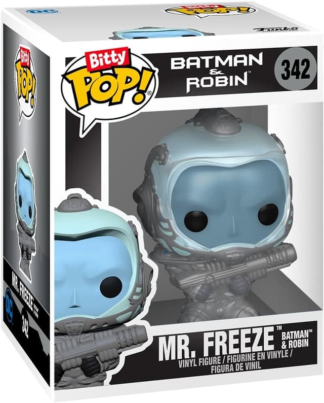 Detalle 2 de Funko Bitty Pop! Batman 85th Freeze 4PK mystery mini figures (DC Comics) – stackable shelf included
