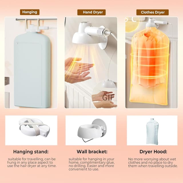 Thumbnail 5 de Sèche-cheveux voyage ionique 110.000 tr/min