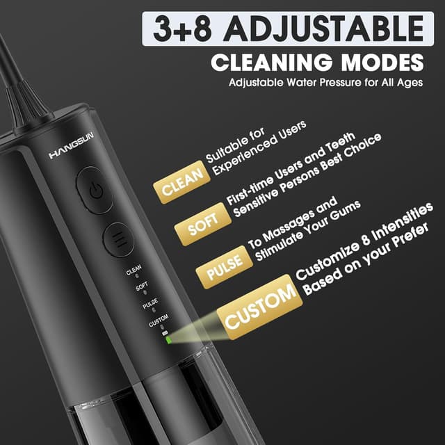 Detalle de Hangsun Water Flosser 300ml cordless oral irrigator