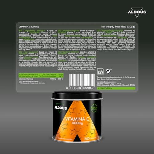 Thumbnail 5 de ALDOUS Vitamina C 1000 mg, 250 comprimidos 🍊