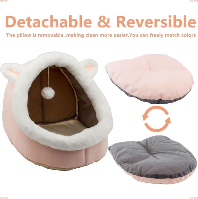 Thumbnail 4 de Dtopsun Cat Bed Rabbit-Shaped with Hanging Toy 🐱