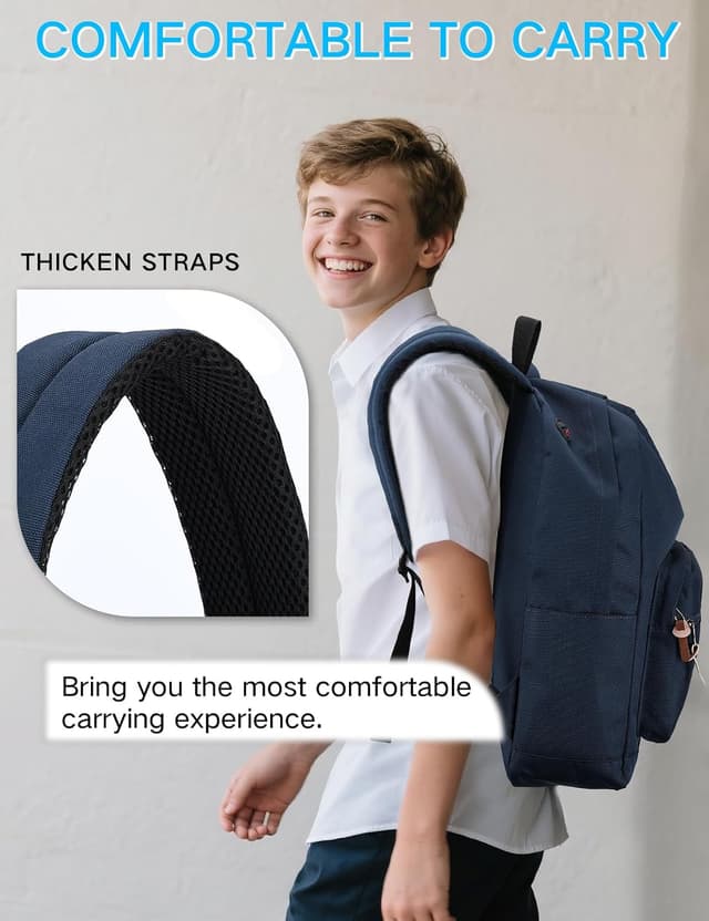 Detalle de RAVUO Water-Resistant Backpack for Men (15.6 inch laptop) – Blue