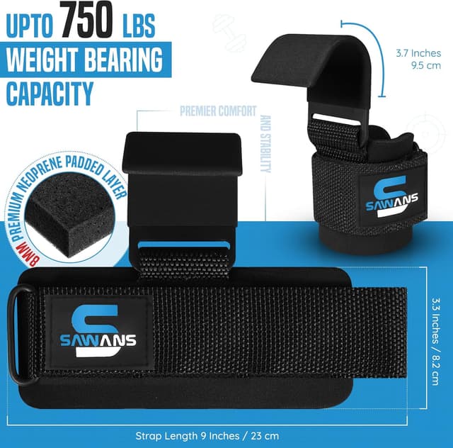 Thumbnail 2 de SAWANS Gewichtheberhaken 8-mm Handgelenkstütze