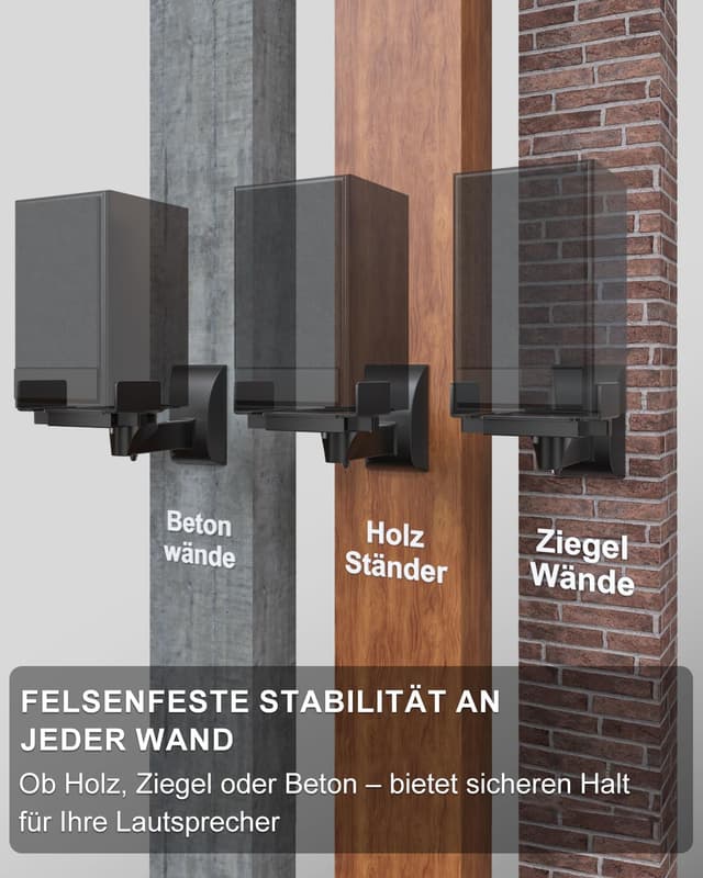 Thumbnail 5 de WALI SWM201 Lautsprecherhalterung für 25 kg, schwarz