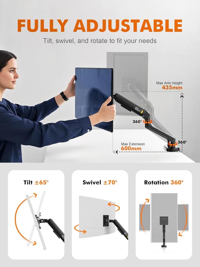 Thumbnail 3 de Ibergrif MA001-2 Soporte Doble para Monitores de 13"-32" 🖥️🖥