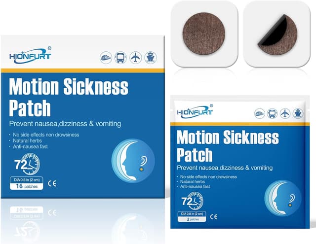 Imagen de Hionfurt Motion Sickness Patches 16ct — 72 Hours 🩹 en OfertitasTOP