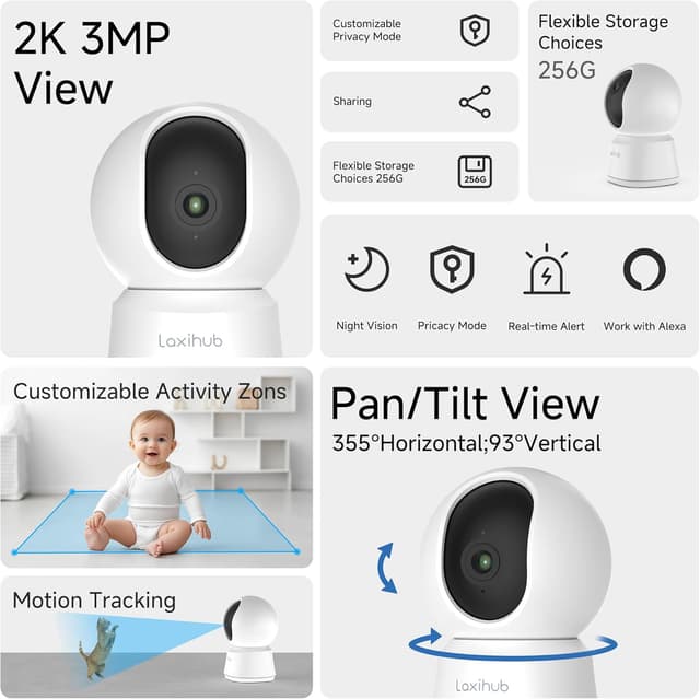 Detalle 2 de LAXIHUB P2T 3MP pet camera