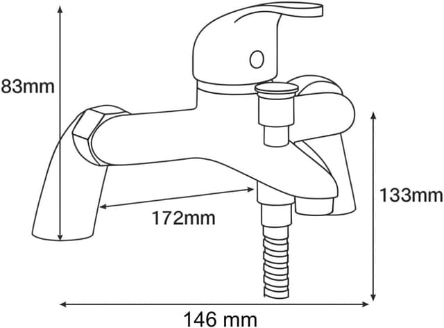 Detalle 2 de Xcel Home Modern Bath & Shower Mixer Tap 1 Pack