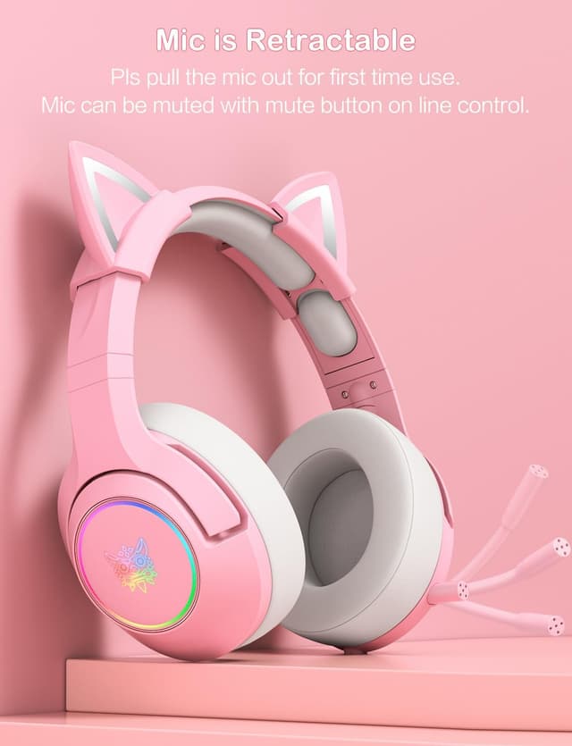 Detalle 2 de PHNIXGAM Cat Ear Gaming Headset 3.5mm