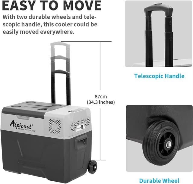 Detalle 2 de Alpicool CX40 Kompressor-Kühlbox 40 L