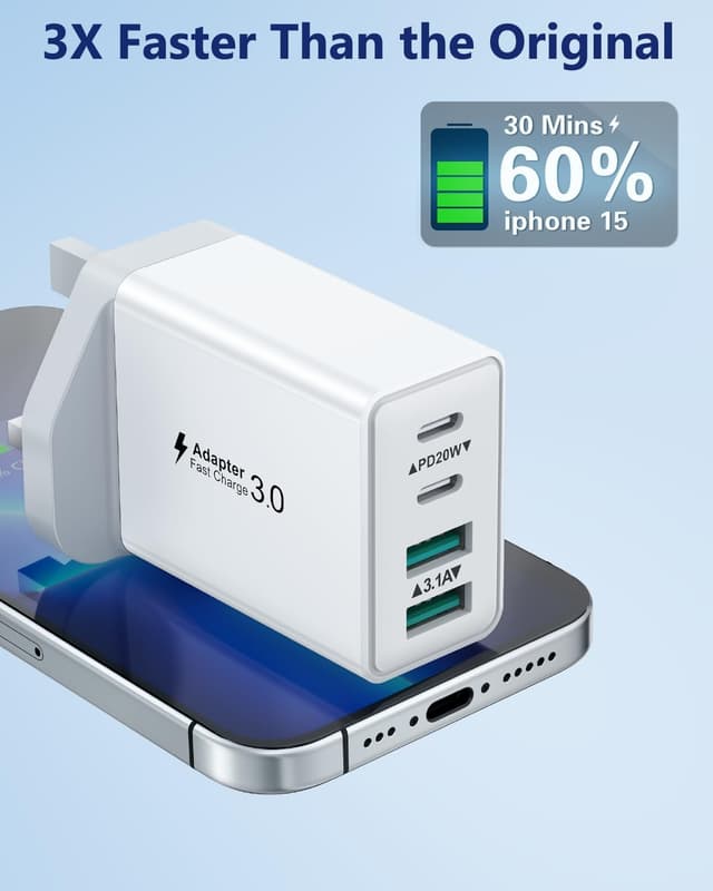 Detalle 2 de 40W Multi USB Fast Charger 4‑Port