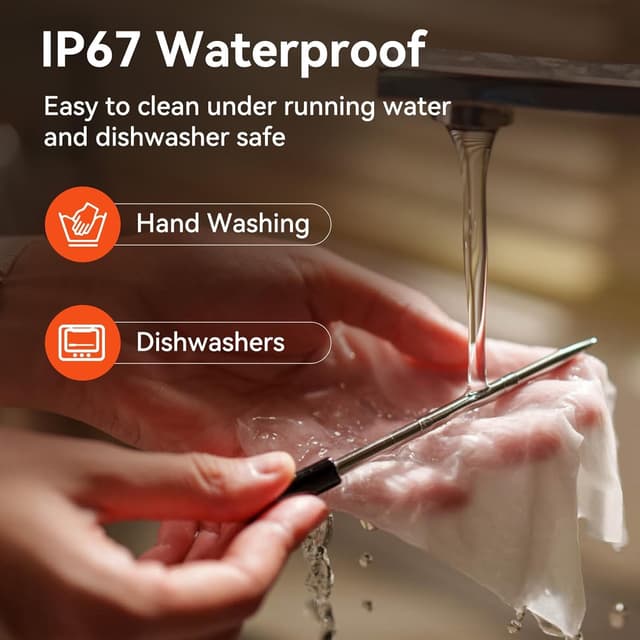 Thumbnail 6 de Meatmeet Pro WiFi & Bluetooth Wireless Meat Thermometer with App Monitoring, Timer and Alarm (IP67 Waterproof)